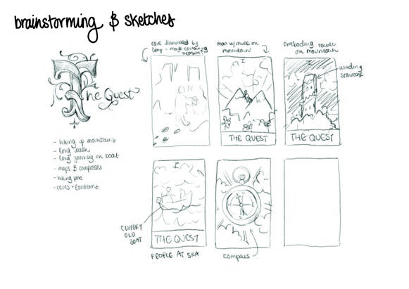 Brainstorming and sketches page